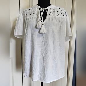 Knox Rose White Eyelet Top